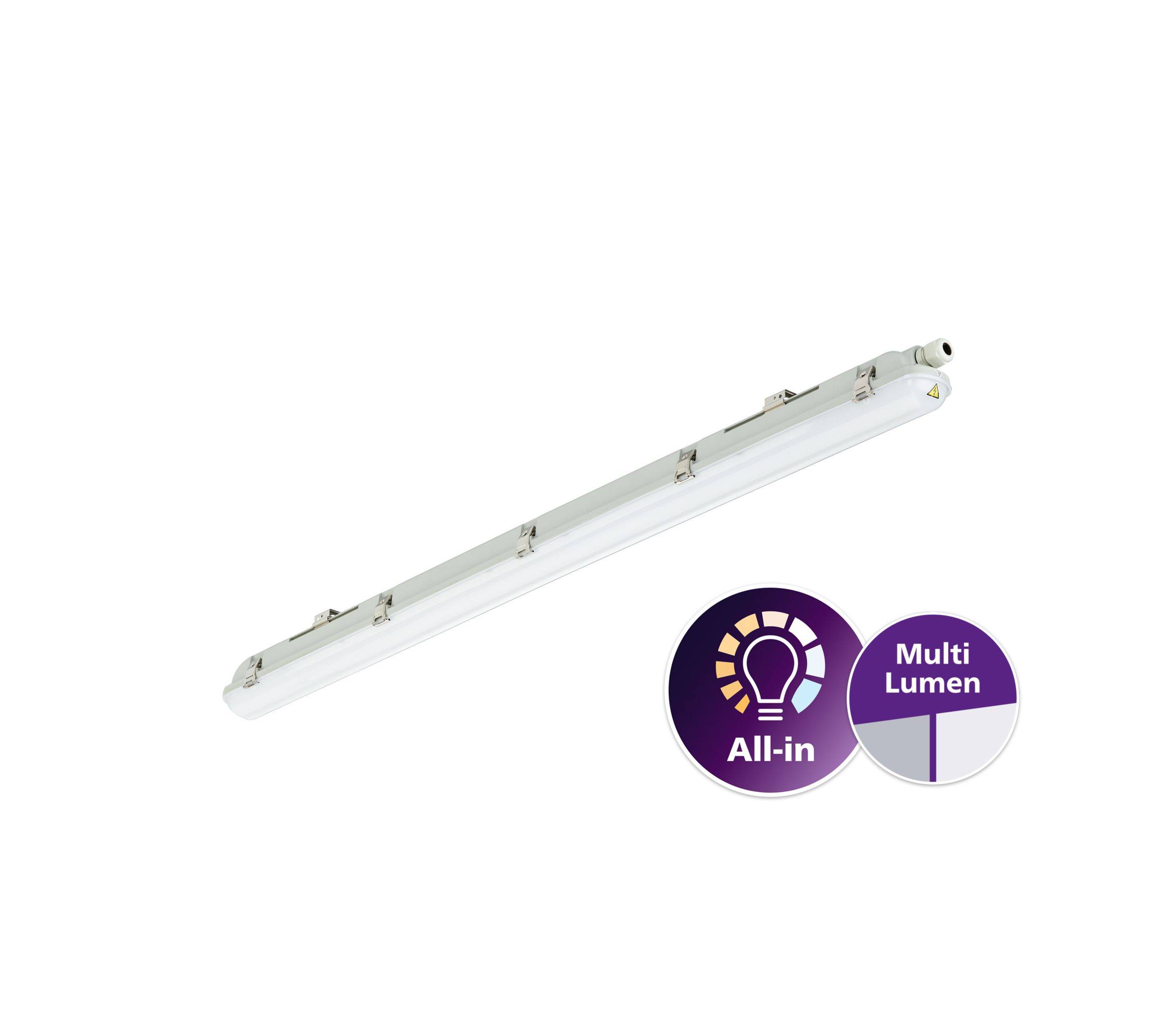 PHIL Ledinaire FR-Leuchte WT065C PC IP65 L=1200mm 23/42W 2900/4800lm 4000K Techn.Licht/Wohnraum