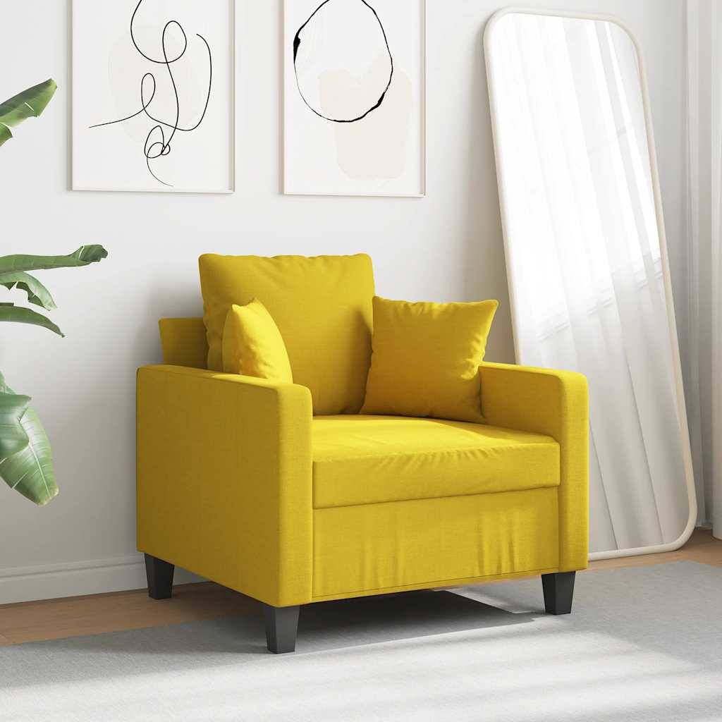 vidaXL Sessel Hellgelb 60 cm Stoff