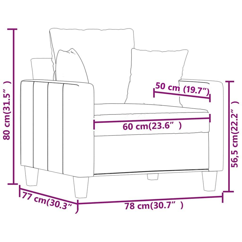 vidaXL Sessel Hellgelb 60 cm Stoff