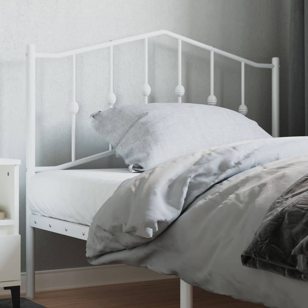 vidaXL Kopfteil Metall Weiß 107 cm