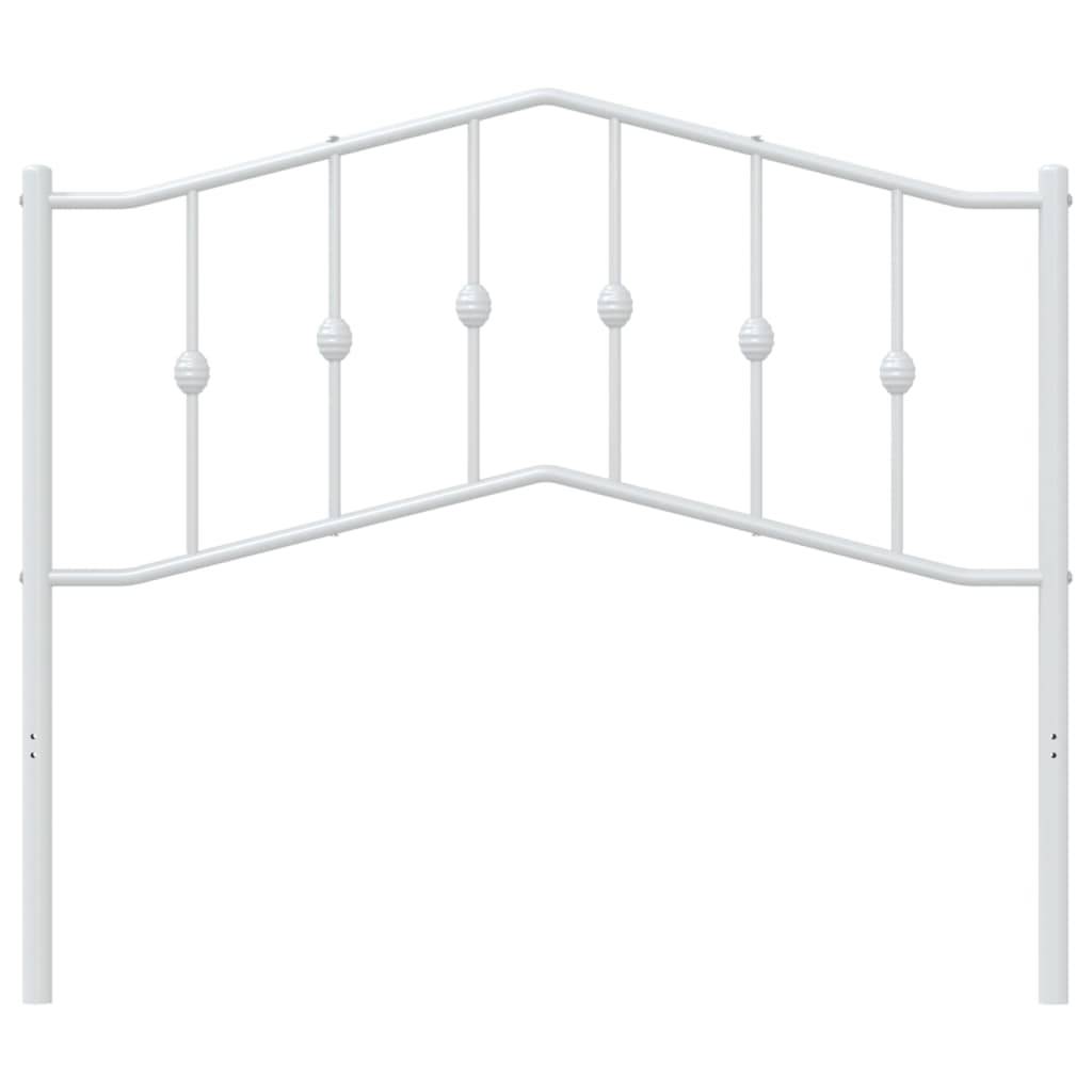 vidaXL Kopfteil Metall Weiß 107 cm