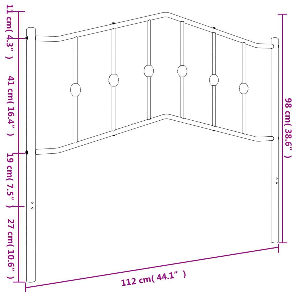 vidaXL Kopfteil Metall Weiß 107 cm