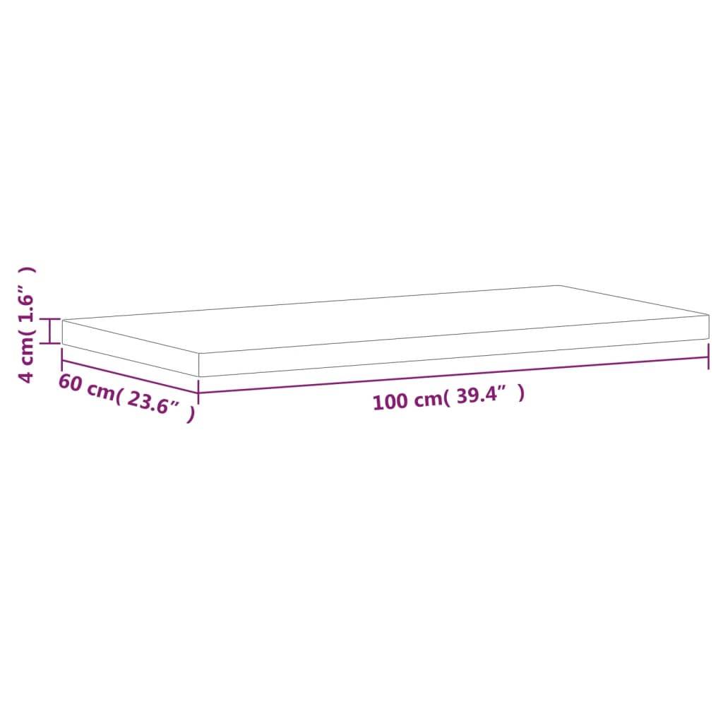 vidaXL Waschtischplatte 100x60x4 cm Massivholz Buche