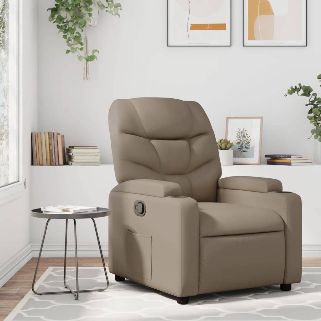 vidaXL Relaxsessel Cappuccino-Braun Kunstleder
