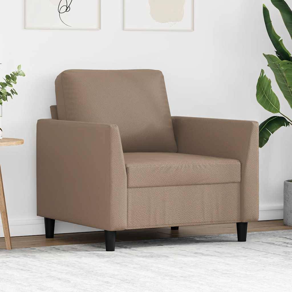 vidaXL Sessel Cappuccino-Braun 60 cm Kunstleder