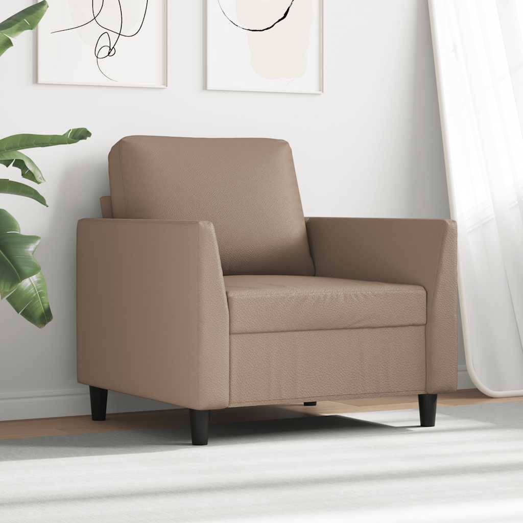 vidaXL Sessel Cappuccino-Braun 60 cm Kunstleder