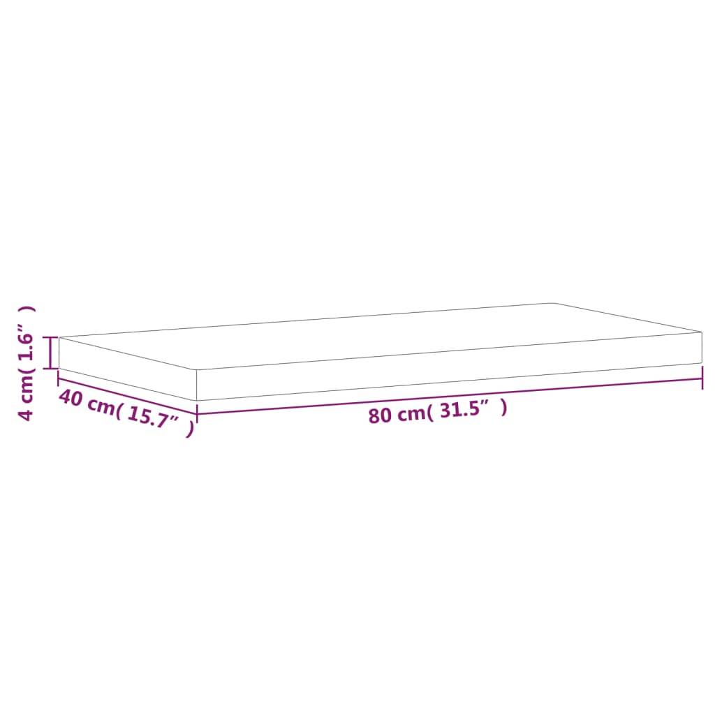 vidaXL Waschtischplatte 80x40x4 cm Massivholz Buche