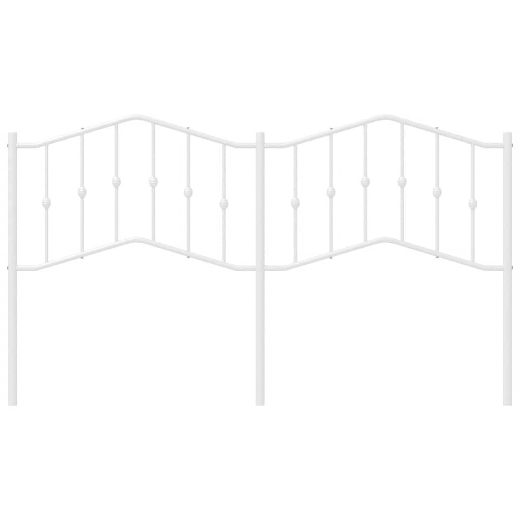 vidaXL Kopfteil Metall Weiß 180 cm