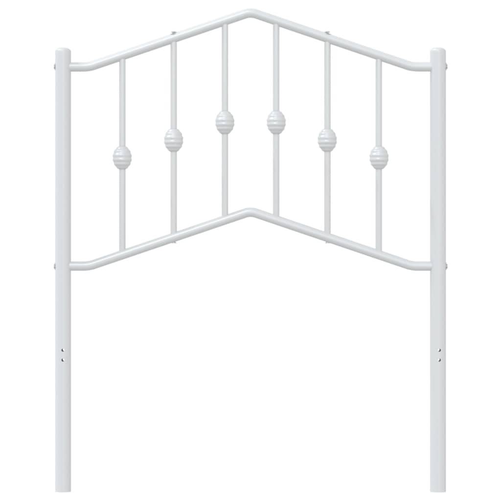 vidaXL Kopfteil Metall Weiß 75 cm