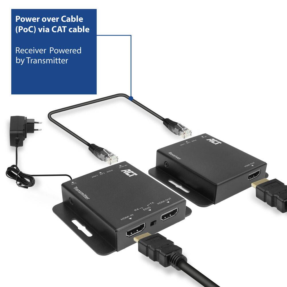 ACT AC7801 Audio-/Video-Leistungsverstärker AV-Sender & -Empfänger Schwarz (AC7801)