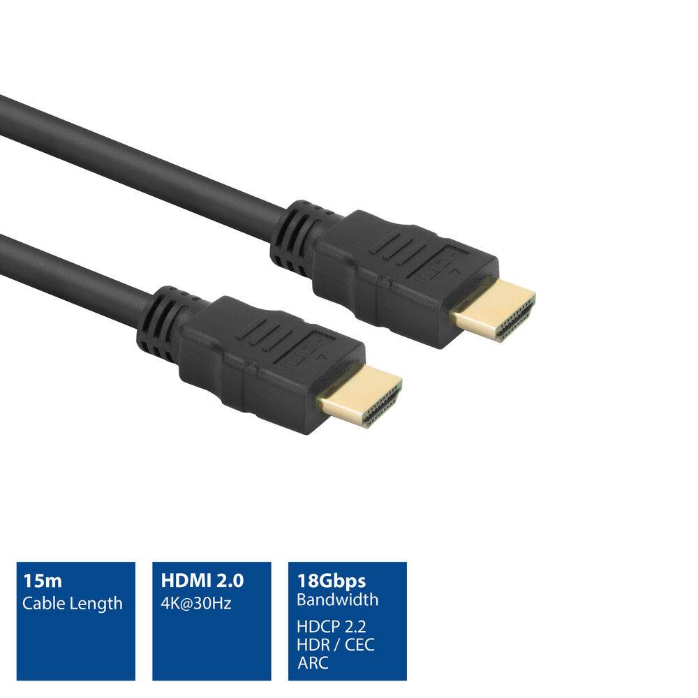 ACT 15 meters High Speed cable v2.0 HDMI-A male