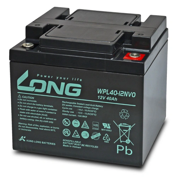 Kung Long WPL40-12NV0 kompatibel zu Fiamm FG24204 Kung Long WPL40-12NV0 kompatibel zu Fiamm FG24204