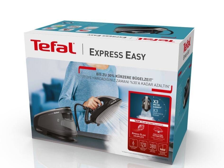 TEFAL SV6140 - 2200 W - 120 g/min - 6 bar - 1,7 l - 380 g/min - Schwarz -