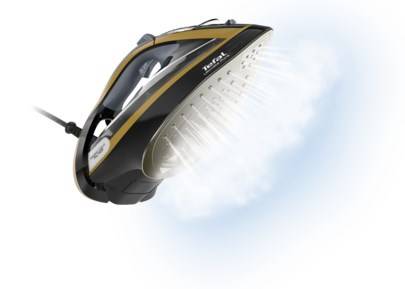 Tefal FV9865E0, Trocken- & Dampfbügeleisen, Durilium Selbstreinigende Grundplatte, 250 g/min, Schwarz, Gold, 60 g/min, 0