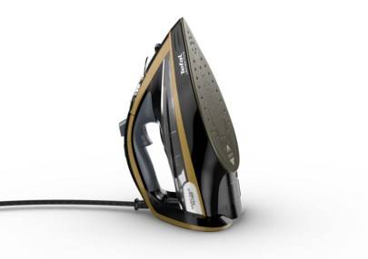 Tefal FV9865E0, Trocken- & Dampfbügeleisen, Durilium Selbstreinigende Grundplatte, 250 g/min, Schwarz, Gold, 60 g/min, 0