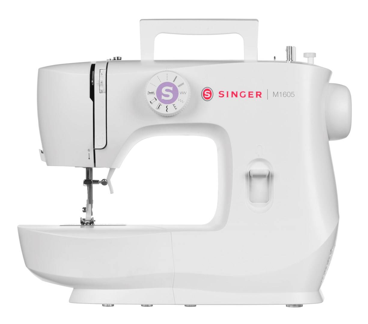Singer M1605 - Weiß - Sägen - 4 Step - Drehregler - Elektro - Knopflochboden - Z