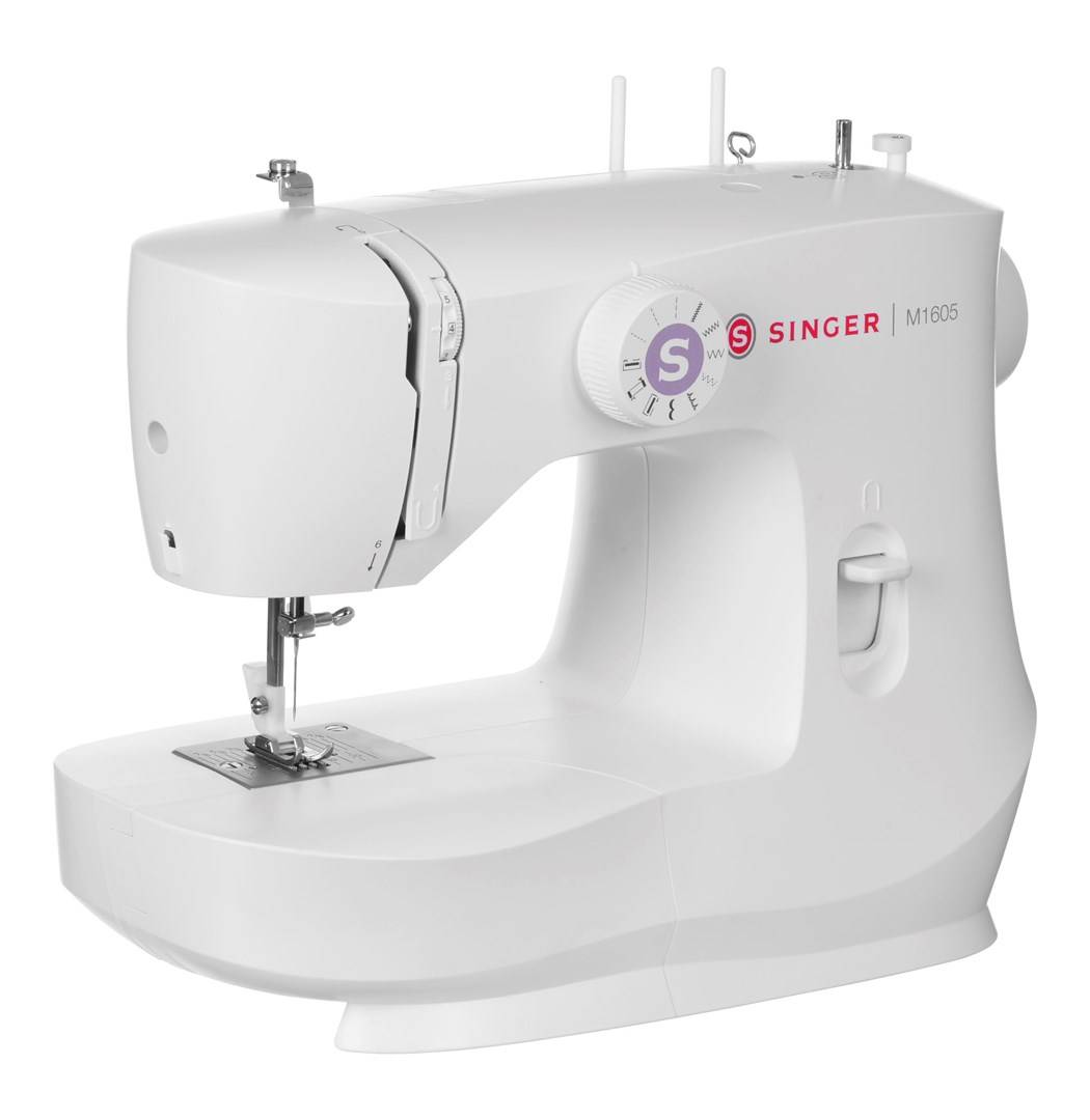 Singer M1605 - Weiß - Sägen - 4 Step - Drehregler - Elektro - Knopflochboden - Z