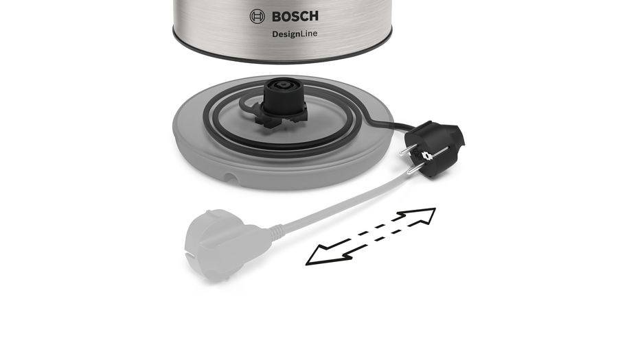 Bosch Haushalt TWK3P420 Wasserkocher Silber Fassungsvermögen: 1.7l