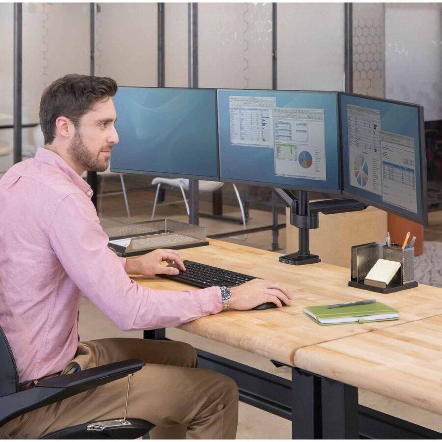 Fellowes Platinum Series Triple Arm - Befestigungskit für 3 Monitore (einstellbarer Arm)