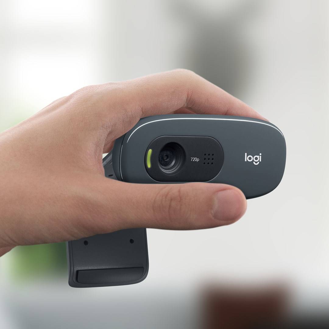 Logitech C270 HD-Webcam 1280 x 720 Pixel Standfuß, Klemm-Halterung