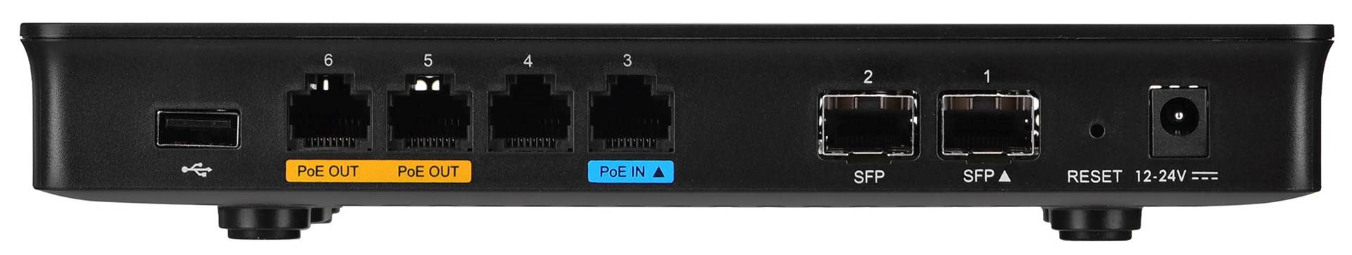 Grandstream GWN7002 - Router - Switch mit 6 Ports - GigE - wandmontierbar