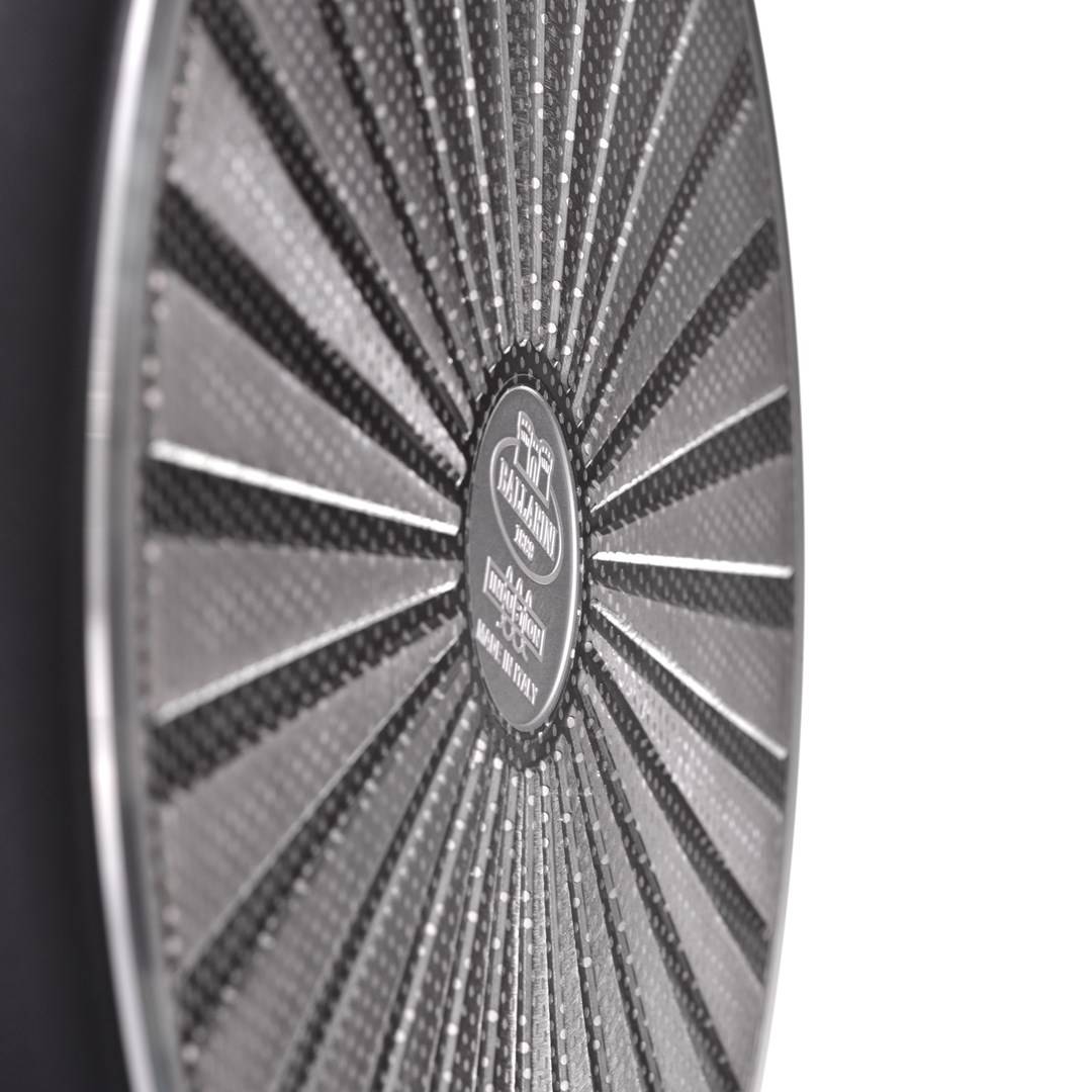 BALLARINI ALBG0L0.20U, Rund, Allzweckpfanne, Schwarz, Edelstahl, Aluminium, Gas, Induktion, Edelstahl