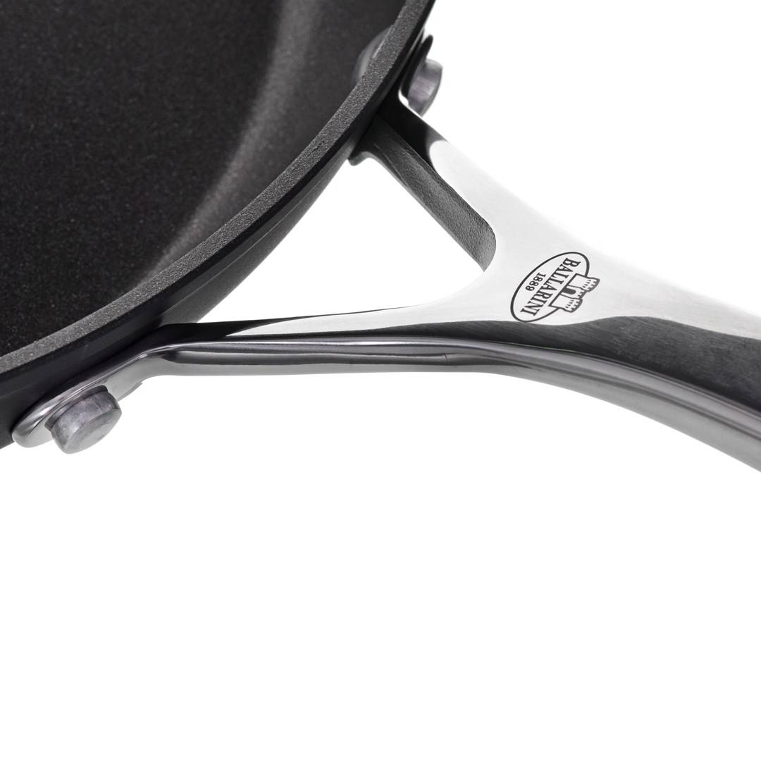 BALLARINI ALBG0L0.20U, Rund, Allzweckpfanne, Schwarz, Edelstahl, Aluminium, Gas, Induktion, Edelstahl