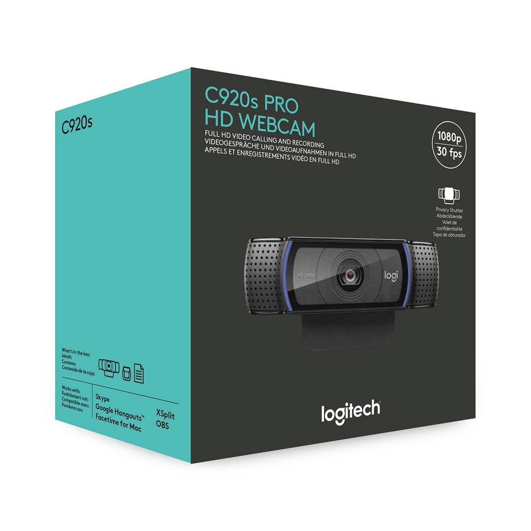 Logitech C920s HD Pro Full HD-Webcam 1920 x 1080 Pixel, 1280 x 720 Pixel Klemm-Halterung