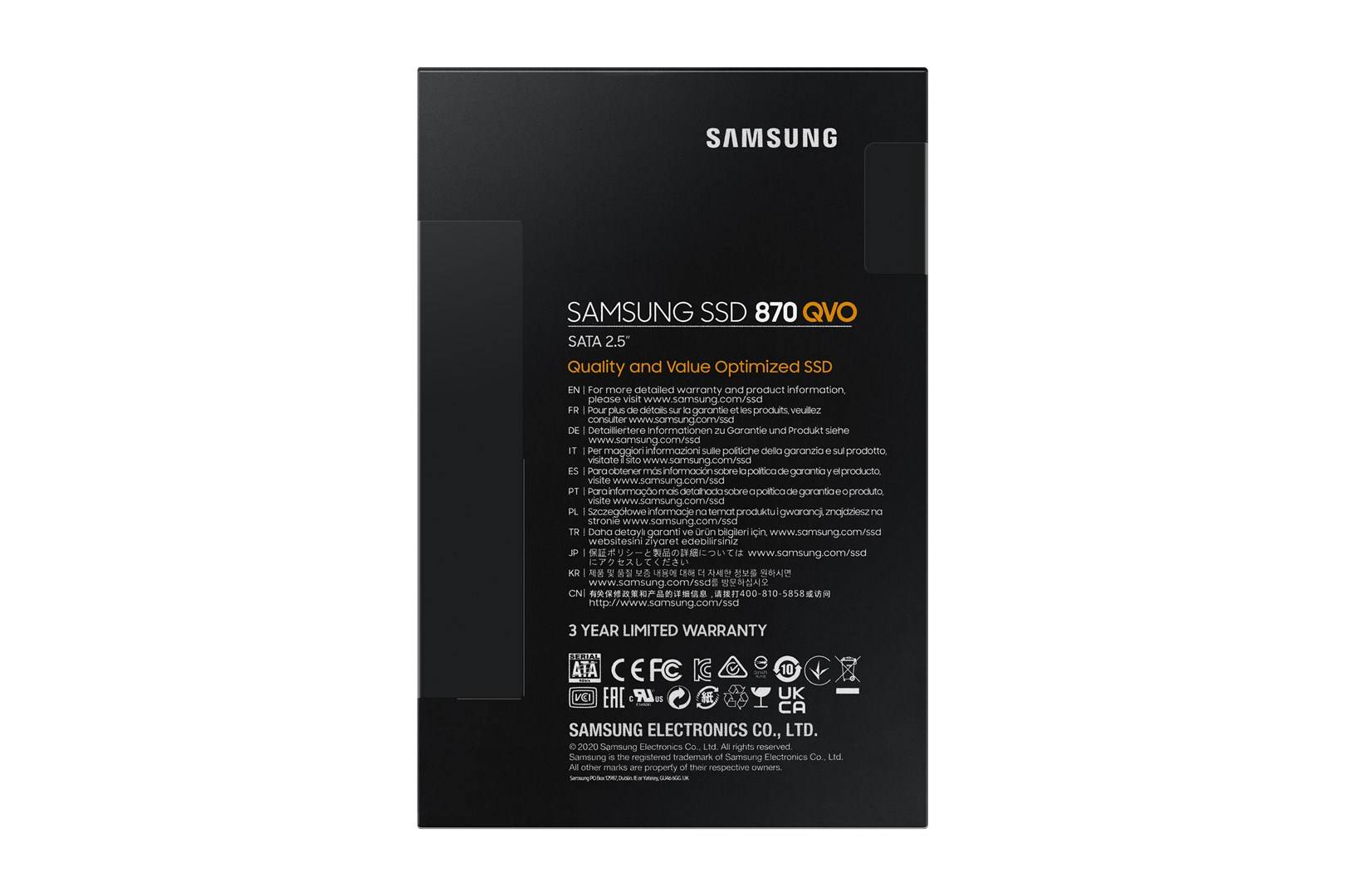 Samsung 870 QVO 1 TB Interne SATA SSD 6.35 cm (2.5 Zoll) SATA 6 Gb/s Retail MZ-77Q1T0BW