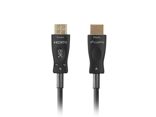 Lanberg CA-HDMI-30FB-0300-BK, 40 m, HDMI Typ A (Standard), HDMI Typ A (Standard), 48 Gbit/s, Schwarz