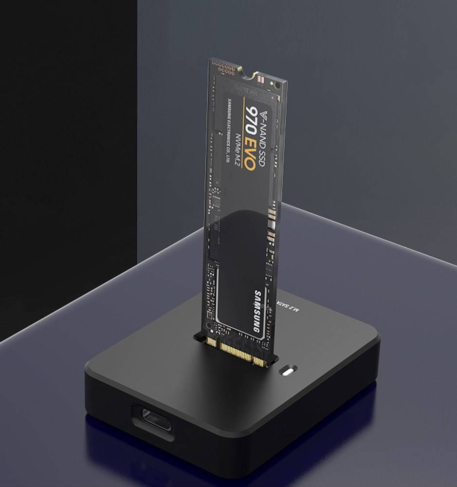 Gembird DD-U3M2 - SSD-Dockingstation - M.2 - M.2 Card (PCIe NVMe &amp; SATA)