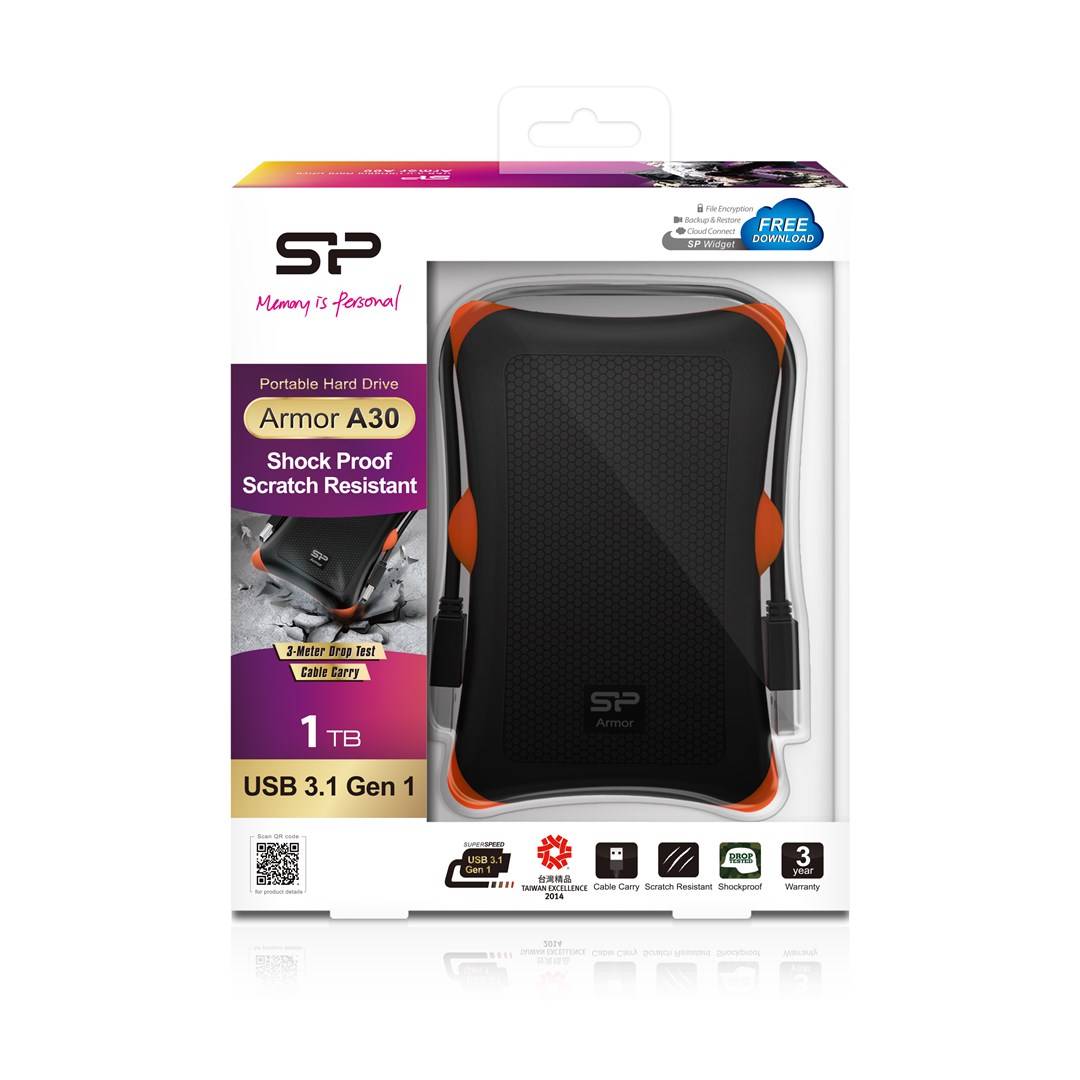 SILICON POWER Armor A30 - Festplatte - 1 TB - extern (tragbar)