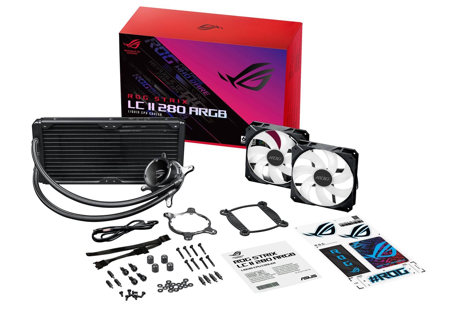 ASUS ROG STRIX LC II 280 ARGB Prozessor-Flüssigkeitskühlsystem Kühlergröße: mm für: AM4 TR4 LGA1200 LGA1700 AM5