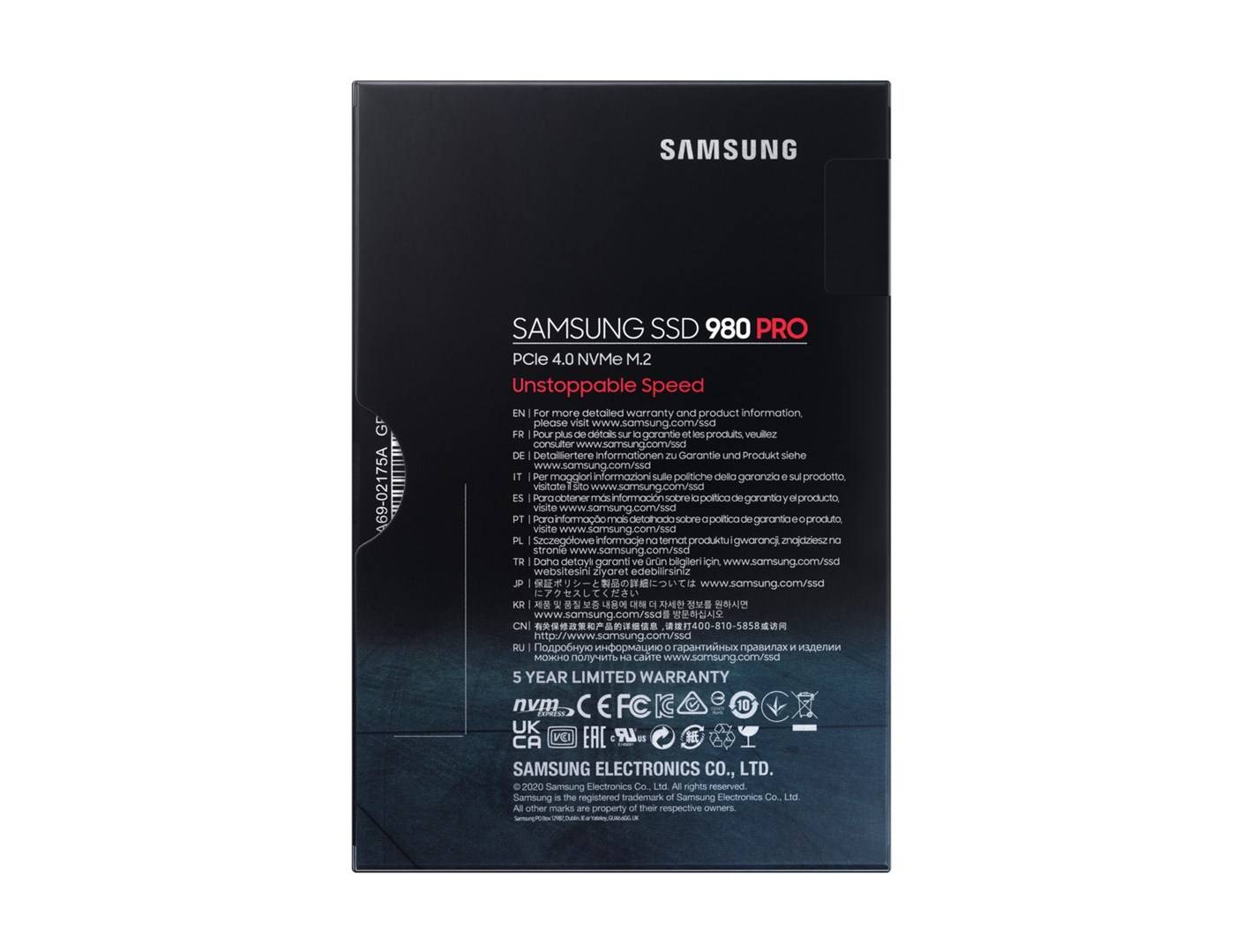 Samsung 980 PRO 1 TB Interne M.2 PCIe NVMe SSD 2280 Retail MZ-V8P1T0BW