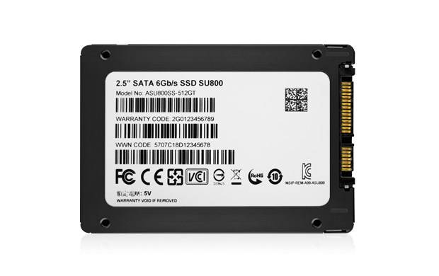 ADATA 512 GB Interne SATA SSD 6.35 cm (2.5 Zoll) SATA 6 Gb/s Retail ASU800SS-512GT-C