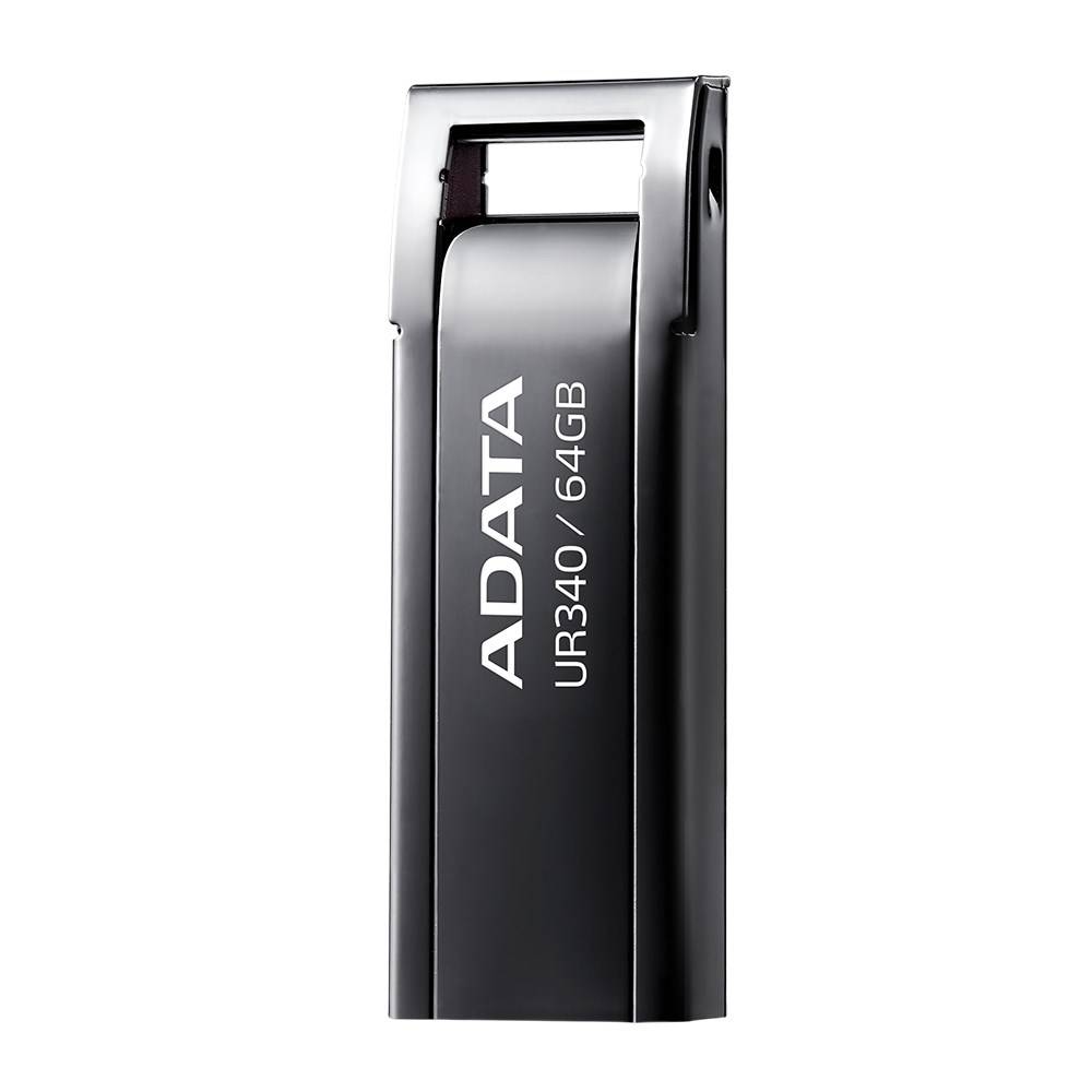 ADATA UR340, 64 GB, USB Typ-A, 3.2 Gen 2 (3.1 Gen 2), 100 MB/s, Kappe, Schwarz