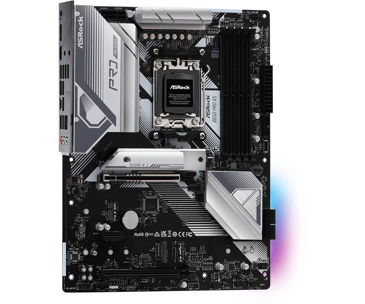 ASRock B650 Pro RS Mainboard Sockel (PC) AMD® AM5 Formfaktor (Details) ATX Mainboard-Chipsatz AMD® B650