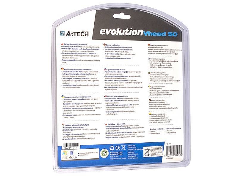 A4tech EVO Vhead 50 - Headset - ohrumschließendkabelgebunden