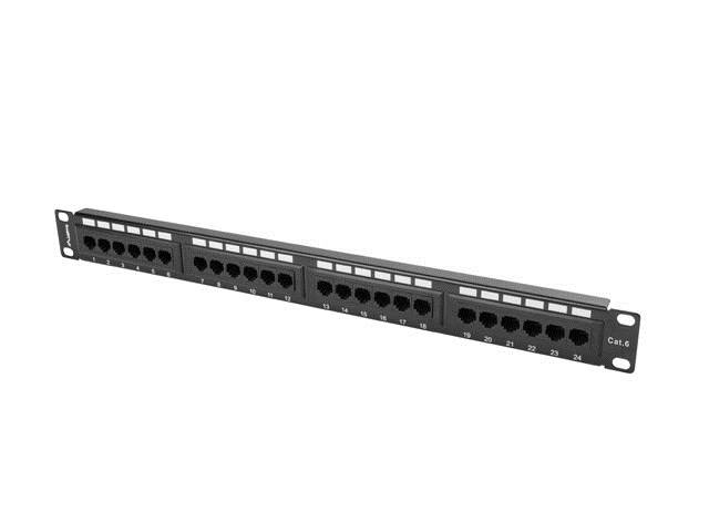 Lanberg PPU6-1024-B, Schwarz, Metall, 1U, 445 mm, 44,5 mm, 32,5 mm