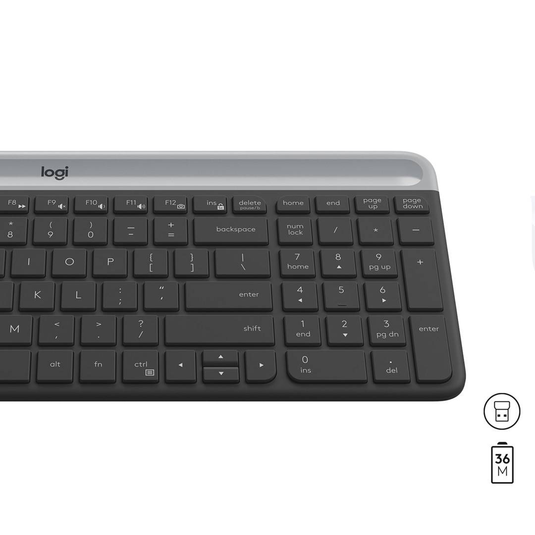 Logitech Slim Wireless Combo MK470 - Tastatur-und-Maus-Set