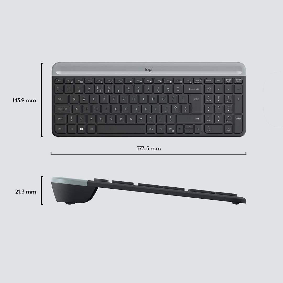 Logitech Slim Wireless Combo MK470 - Tastatur-und-Maus-Set
