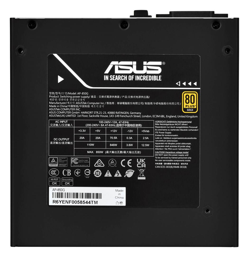 ASUS Prime 850W Gold Netzteil ohne Originalverpackung