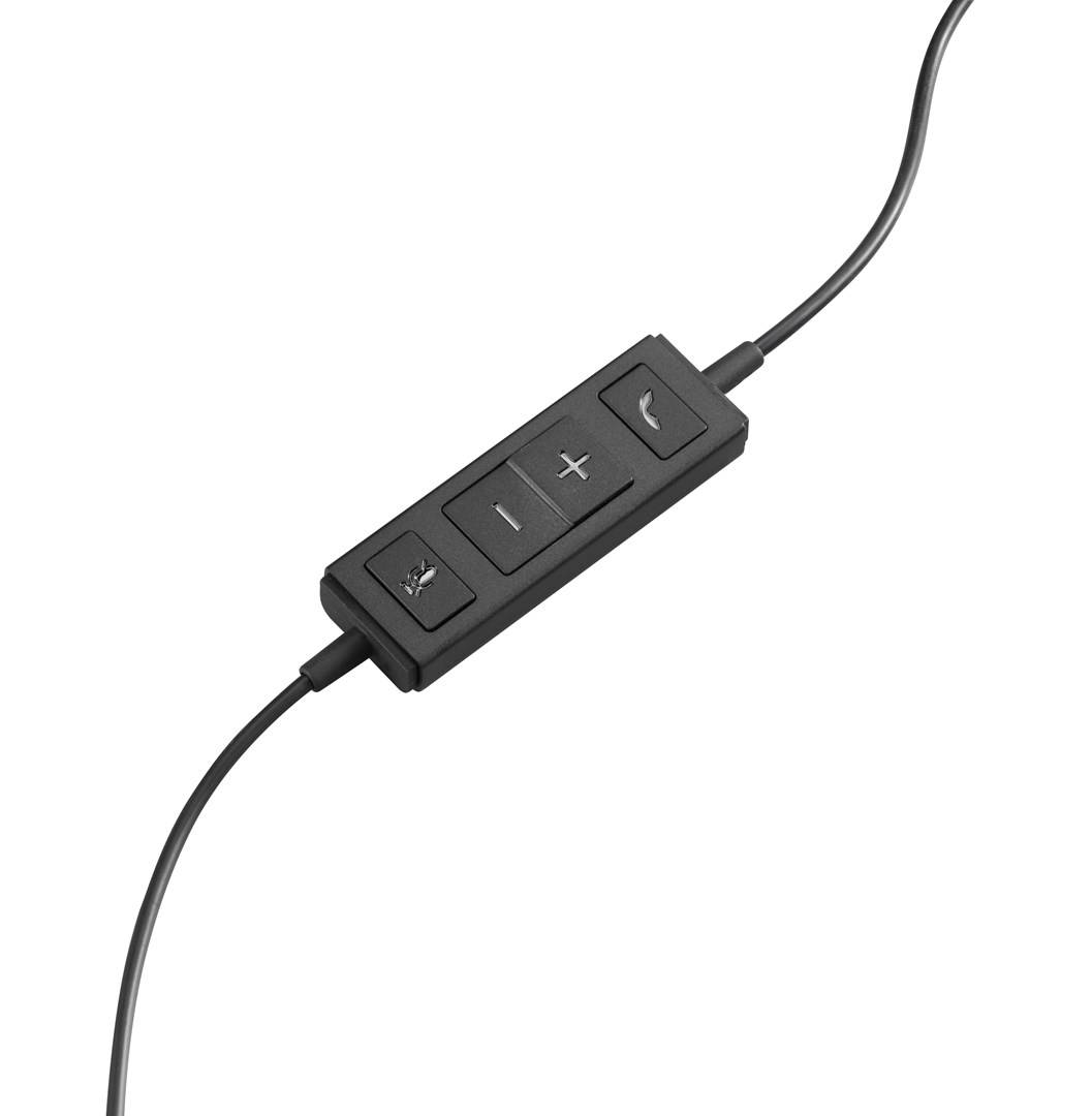 Logitech H570e Computer On Ear Headset kabelgebunden Stereo Schwarz Mikrofon-Rauschunterdrückung, Noise Cancelling Lautstärkeregelung, Mikrofon-Stu