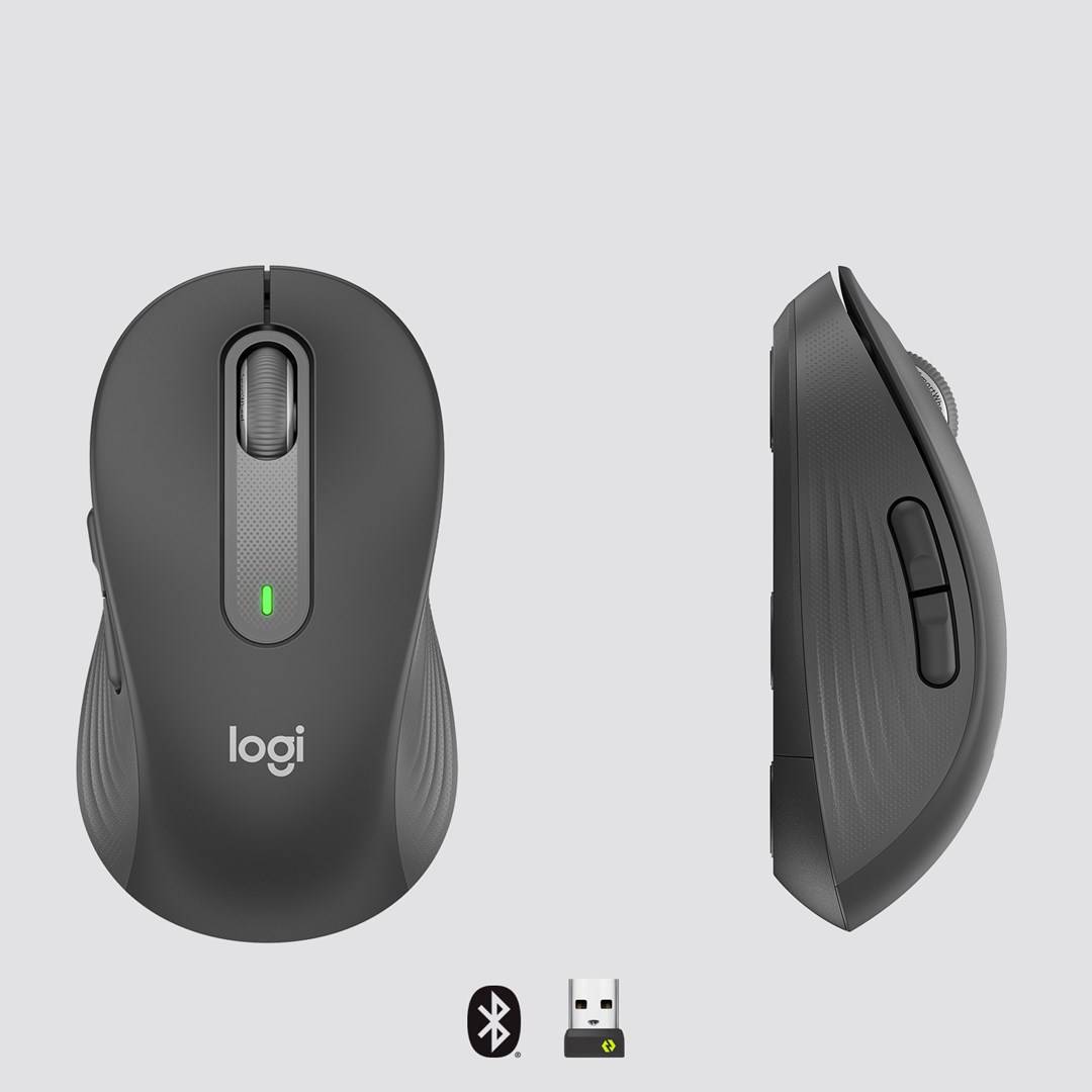 Logitech Signature M650 L Maus Funk, Bluetooth® Rechtshänder Größe: L Optisch Graphite 5 Tasten 4000 dpi
