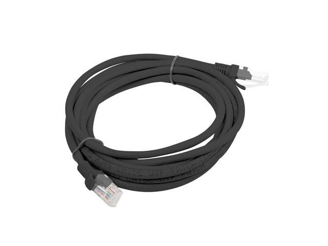 Lanberg CAT 5e Ikke afskærmet parsnoet (UTP) 3m Patchkabel Sort RAL 9004Kabel -
