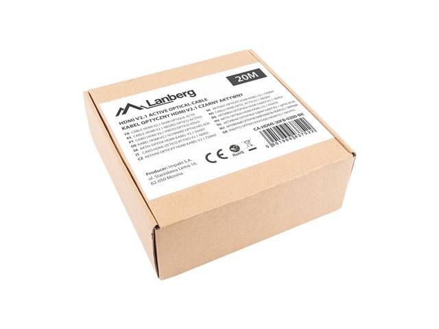 Lanberg Highspeed - HDMI-Kabel mit Ethernet - HDMI männlich zu HDMI männlich - 20 m -