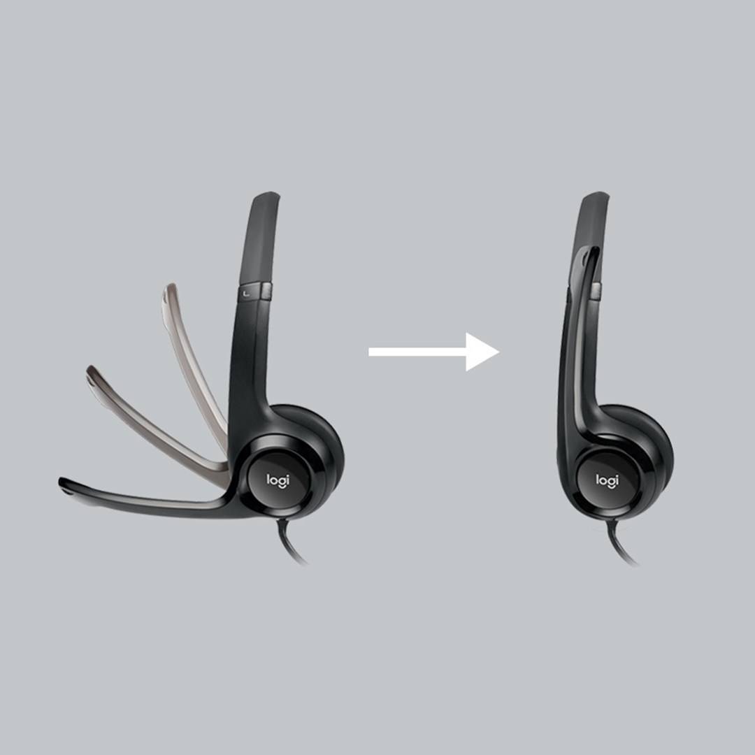 Logitech H390 Computer On Ear Headset kabelgebunden Stereo Schwarz Mikrofon-Rauschunterdrückung, Noise Cancelling Lautstärkeregelung, Mikrofon-Stum