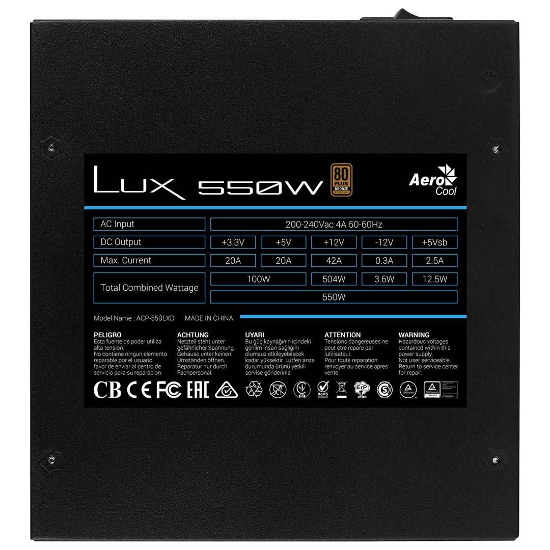 PGS LUX 550W 80+ Bronze PSU