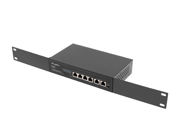 Lanberg RSFE-4P-2FE-60 - Switch - unmanaged - 2 x 10/100 (Uplink)