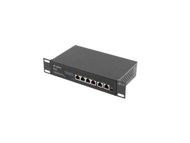 Lanberg RSFE-4P-2FE-60 - Switch - unmanaged - 2 x 10/100 (Uplink)